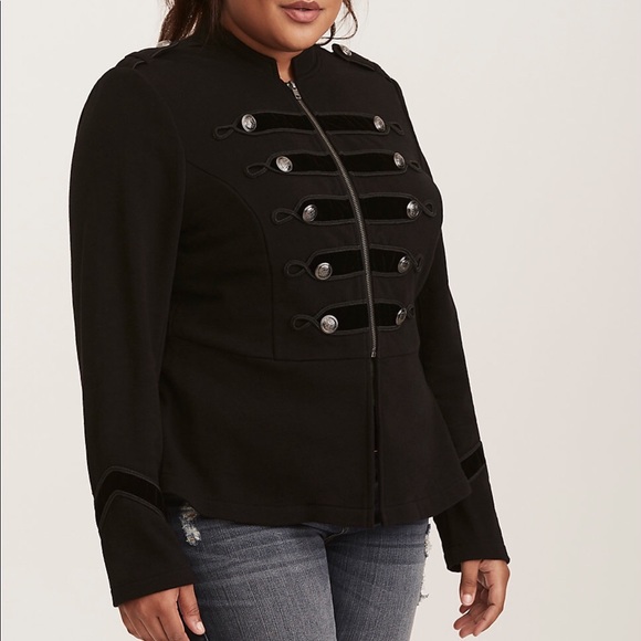 torrid Jackets & Blazers - NWOT Torrid Embellished Zip Front Military Jacket